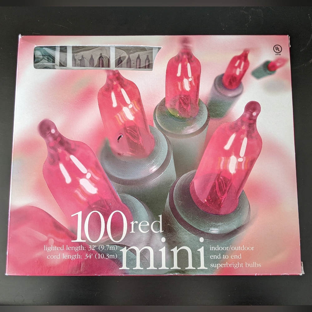 2/$18 NIB Red Mini Lights Strand ♥️ 🎄